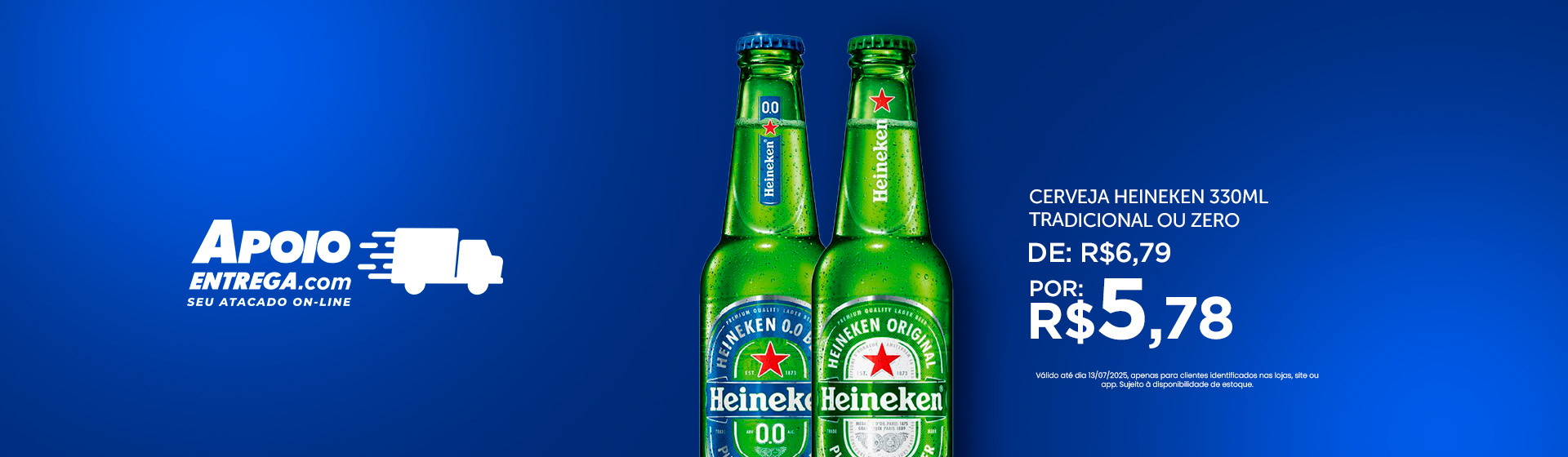 Heineken 330ml até 13/07